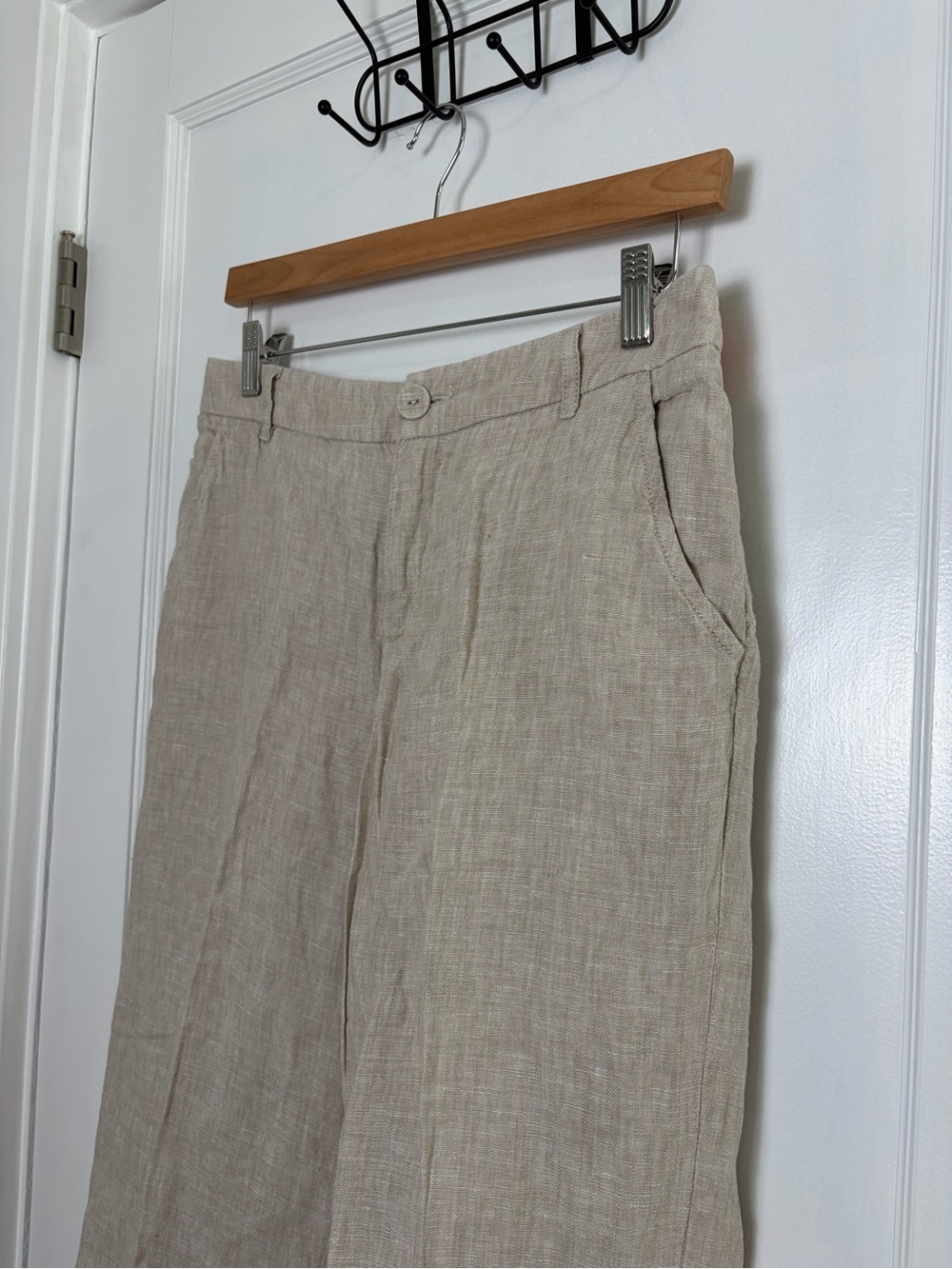 Garnet Hill Flax Linen wide leg Trouser Pants Lagenlook 8 - Picture 11 of 16